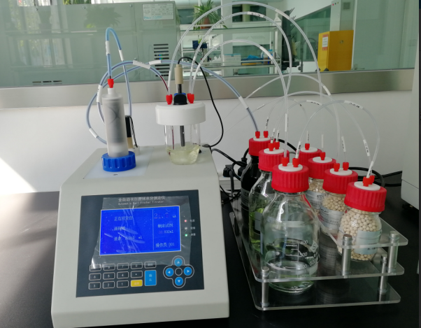 東南大學能源與環境學院用S-300卡氏水分測定儀檢測生物油中水分 東南大學能源與環境學院用S-300卡氏水分測定儀檢測生物油中水分